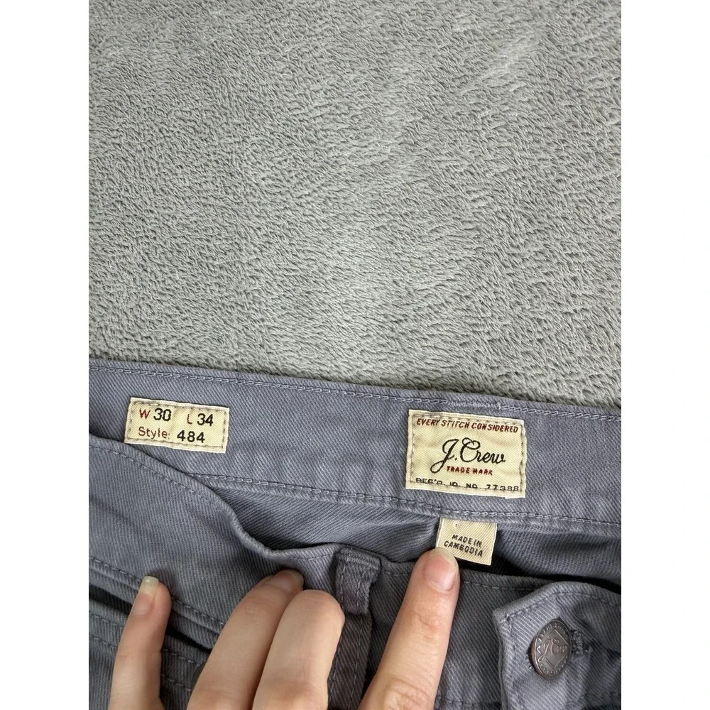 J. Crew 484 Slim Fit Stretch Jeans Men's Size 30X34 Gray